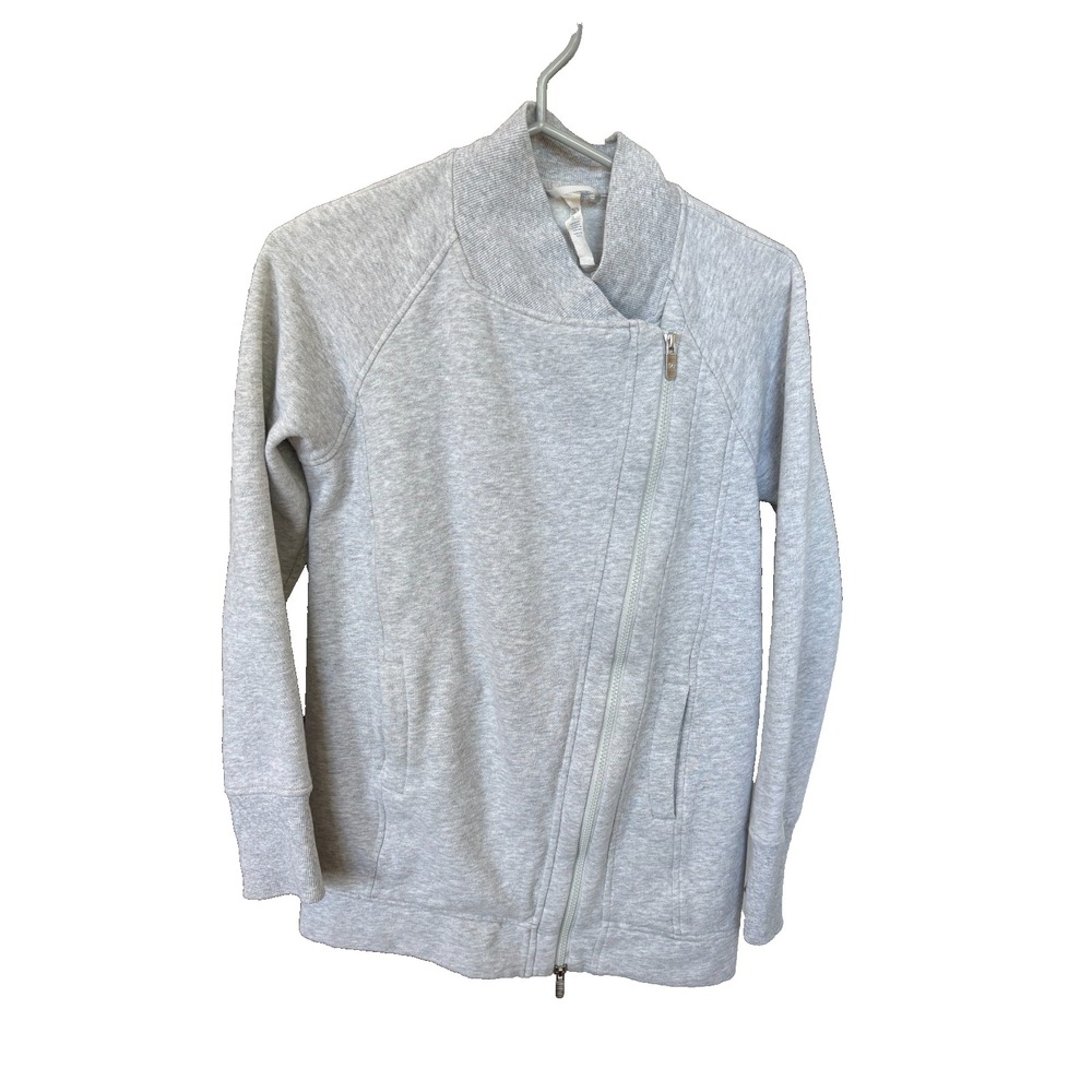 Lululemon Women Back To It Wrap Jacket heathered‎ gray side zip sz 2 womens'